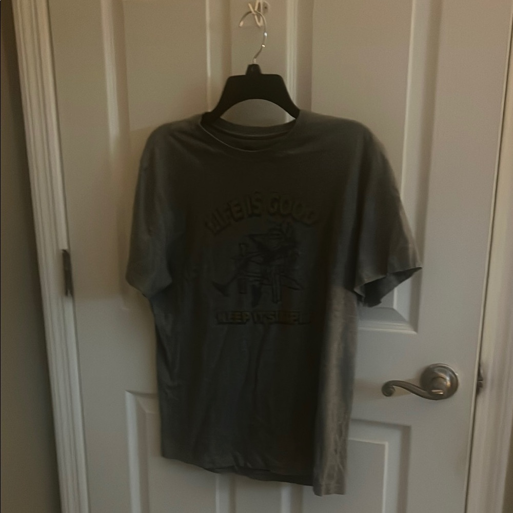 Life Is Good Gray Short Sleeve Tee